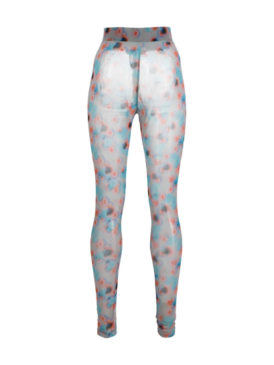 Henrik Vibskov Abstract-print Semi-sheer Tights In Blue