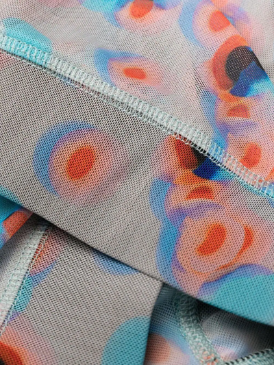 Henrik Vibskov Abstract-print Semi-sheer Tights In Blue