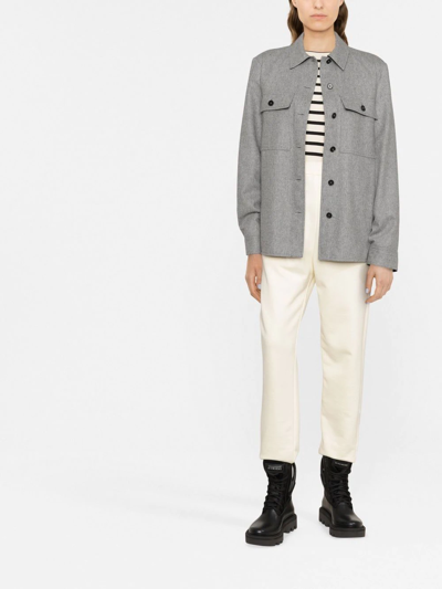 Shop Jil Sander Oversized Shirt Jacket In Grey