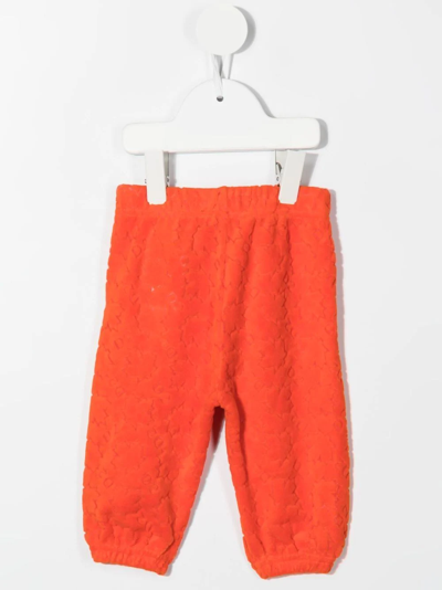 Shop Dsquared2 Logo-embossed Velvet Track Pants In Orange