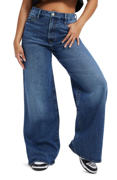 Good American Good Skate High Rise Baggy Jeans In I258 In Blue | ModeSens