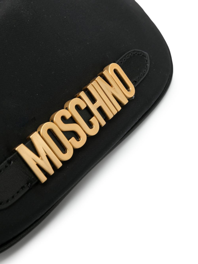 Shop Moschino Logo-letter Shoulder Bag In Black