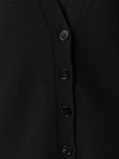 Shop Jil Sander Oversized Wool Cardigan In Black