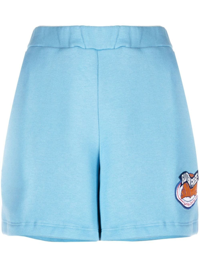 Opening Ceremony Patch-detail Track Shorts In Blue