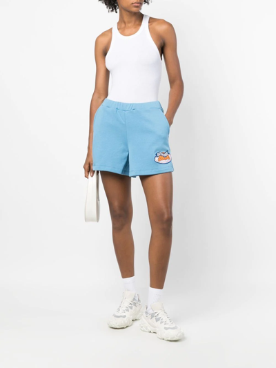 Opening Ceremony Patch-detail Track Shorts In Blue