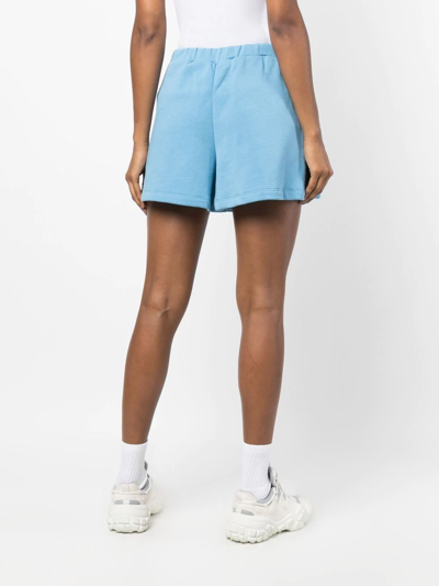 Opening Ceremony Patch-detail Track Shorts In Blue