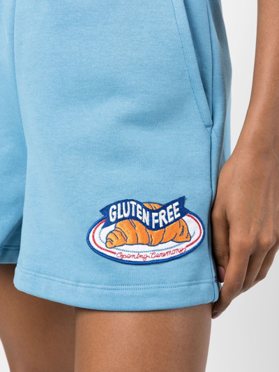Opening Ceremony Patch-detail Track Shorts In Blue