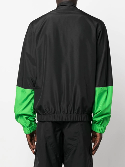 Opening Ceremony Logo-patch Panelled Windbreaker In Black