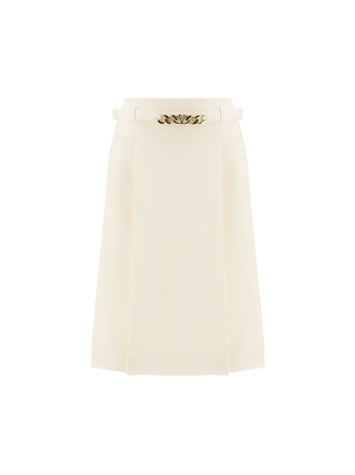 Shop Valentino Skirt In Avorio