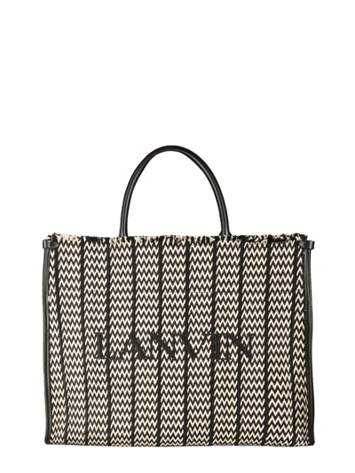 Shop Lanvin In&out Medium Tote Bag In Nero