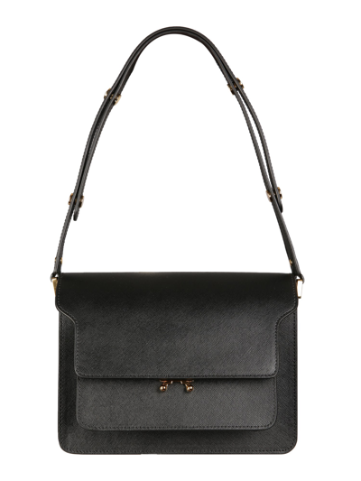 Shop Marni Trunk Shoulder Bag In Nero