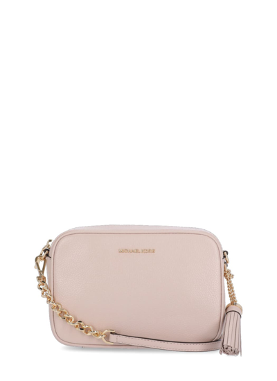 Shop Michael Michael Kors Ginny Shoulder Bag In Soft Pink