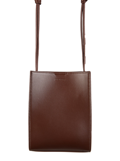 Shop Jil Sander Tangle Shoulder Bag Small In Marrone
