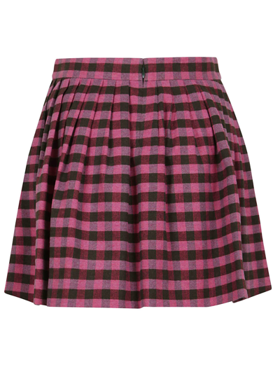 Shop Kenzo Short Flared Skirt In Dark Rose