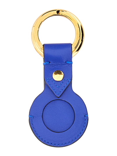 Shop Versace Medusa Keychain In Blu