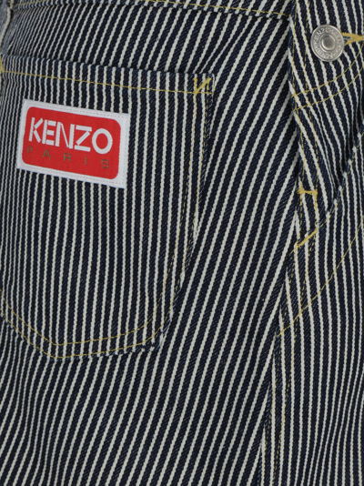 Shop Kenzo Skirt In Bleu Nuit