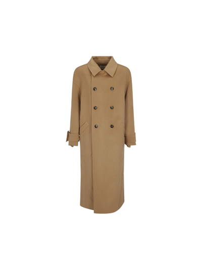 Loulou Studio Boras Oversized Double-breasted Wool And Cashmere-blend Coat In Beige