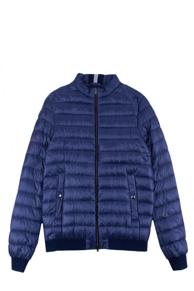 Shop Herno Nylon Down Jacket In Blue