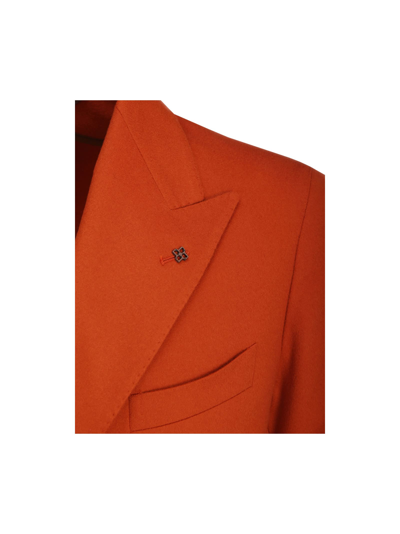 Shop Tagliatore Blazer Jacket In Arancio
