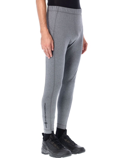 Shop Moncler Jersey Leggings In Grey