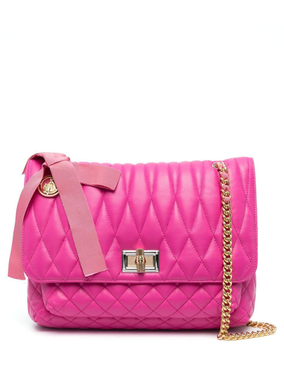 Shop Lanvin Happy Quilted Crossbody Bag In Pink