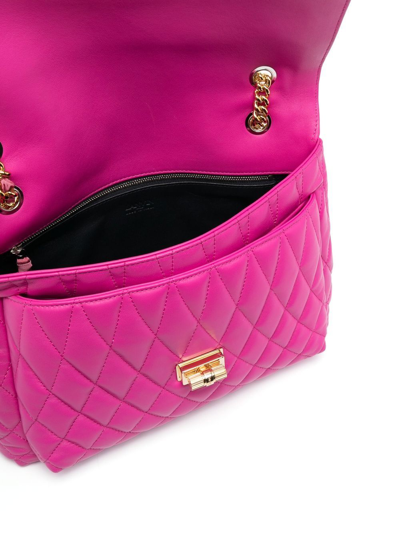 Shop Lanvin Happy Quilted Crossbody Bag In Pink