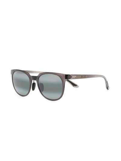 Shop Maui Jim Round-frame Tinted Sunglasses In Brown