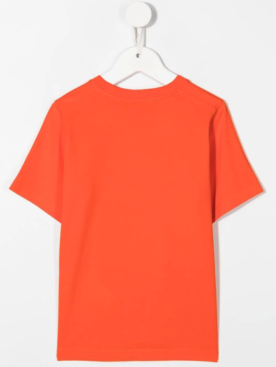 Shop Dsquared2 Spray Logo-print T-shirt In Orange