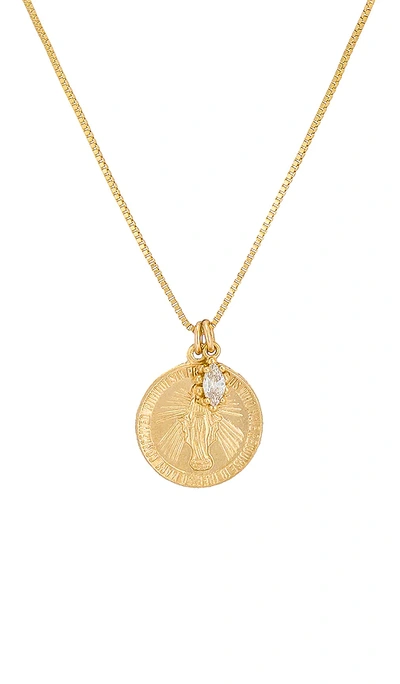 Shop Child Of Wild Divine Mother Necklace In Metallic Gold