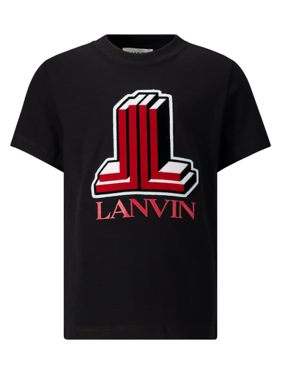 Shop Lanvin Kids T-shirt For Boys In Black