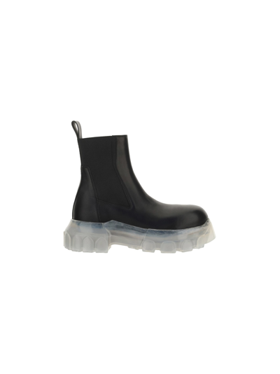 Shop Rick Owens Boots In Black/clear