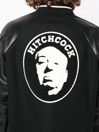Shop Undercover Hitchcock-graphic Bomber Jacket In Black