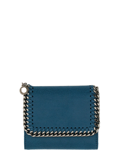 Shop Stella Mccartney Falabella Small Wallet In Blue