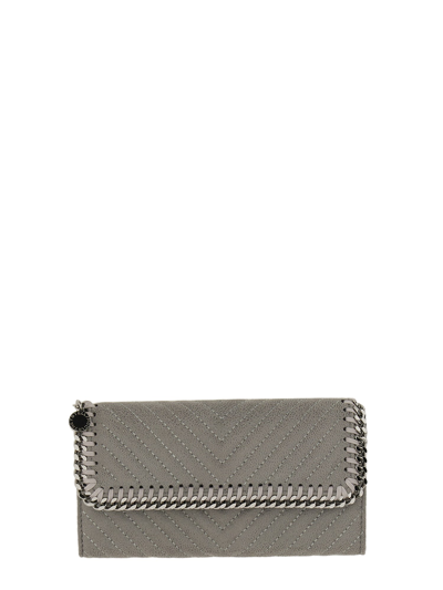 Shop Stella Mccartney Continental Falabella Wallet In Grey