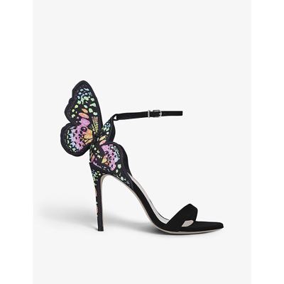 Sophia Webster Chiara Butterfly Embroidered Stiletto Sandals In