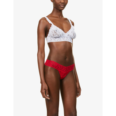 Shop Hanky Panky Hp Sig Lace Low Thong In Red
