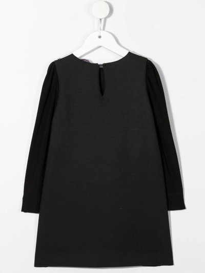 Monnalisa Cartoon-print Shift Dress In Black