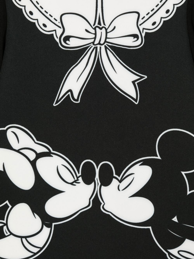 Monnalisa Cartoon-print Shift Dress In Black