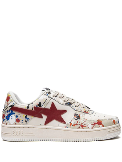 A Bathing Ape Bape Sta #3 M2 Low-top Sneakers In Ivory | ModeSens
