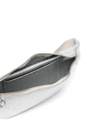 Shop Rick Owens Geo Metallic Belt Bag In Grey