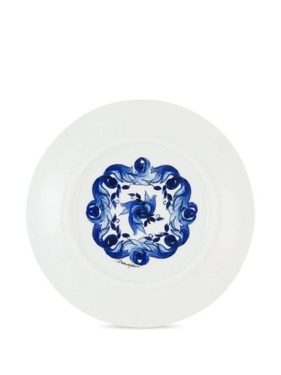 Shop Dolce & Gabbana Porcelain Bread Plates (set Of Two) In White