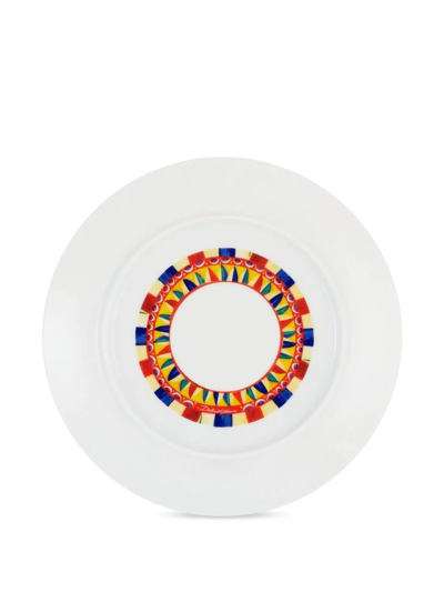 Dolce & Gabbana Porcelain Bread Plates (set Of Two) In Multicolour