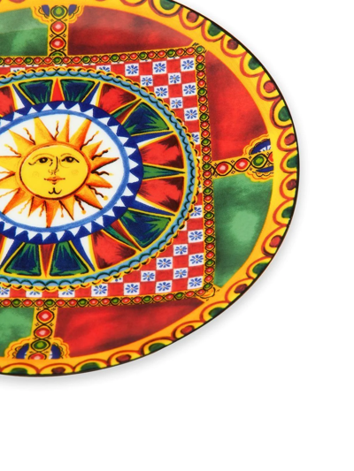 Dolce & Gabbana Porcelain Bread Plates (set Of Two) In Multicolour