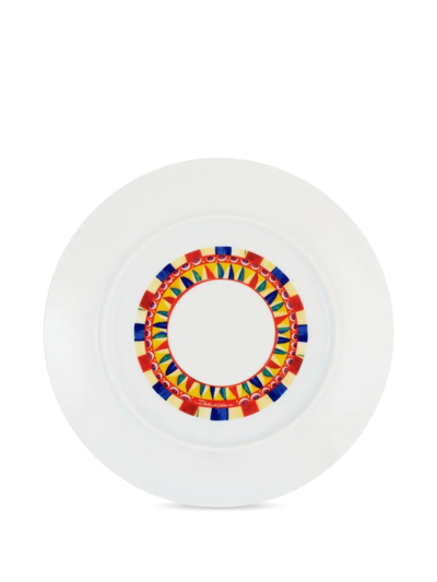 Dolce & Gabbana Porcelain Bread Plates (set Of Two) In Multicolour