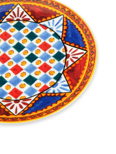 Dolce & Gabbana Porcelain Bread Plates (set Of Two) In Multicolour