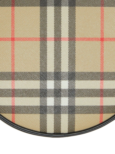Shop Burberry Louise Vintage Check Round Bag In Neutrals
