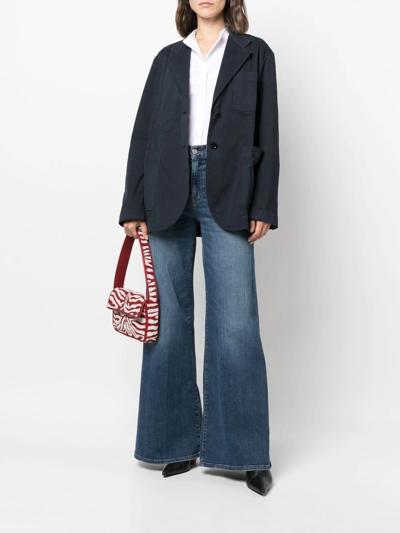 Aspesi Collarless Button-up Shirt In White