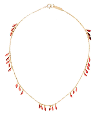 Shop Isabel Marant Embellished Chain-link Necklace In Gold