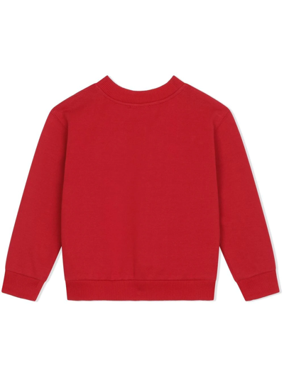 Shop Dolce & Gabbana Dg Milano Embroidered Sweatshirt In Red