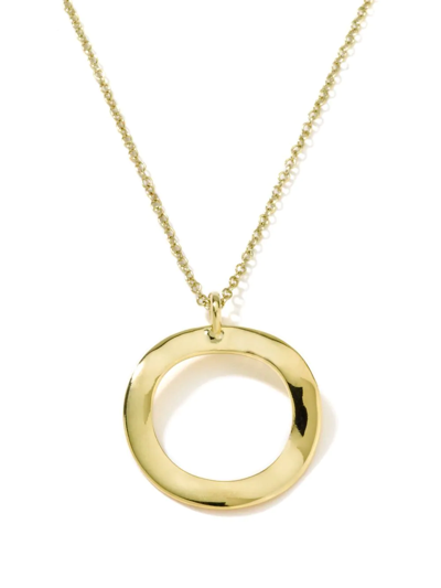 Shop Ippolita 18kt Yellow Gold Classico Mini Wavy Circle Necklace